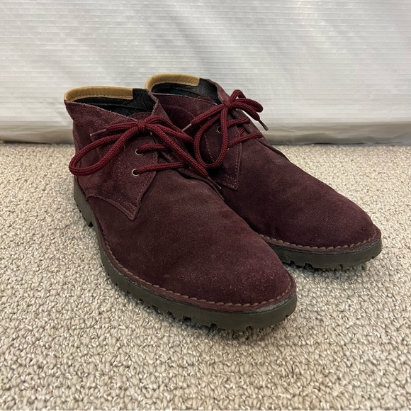 ANGELO NARDELLI Shoes Eggplant Suede Leather Chukka Lace Up Boots Shoe EU 43, 10 main image 8